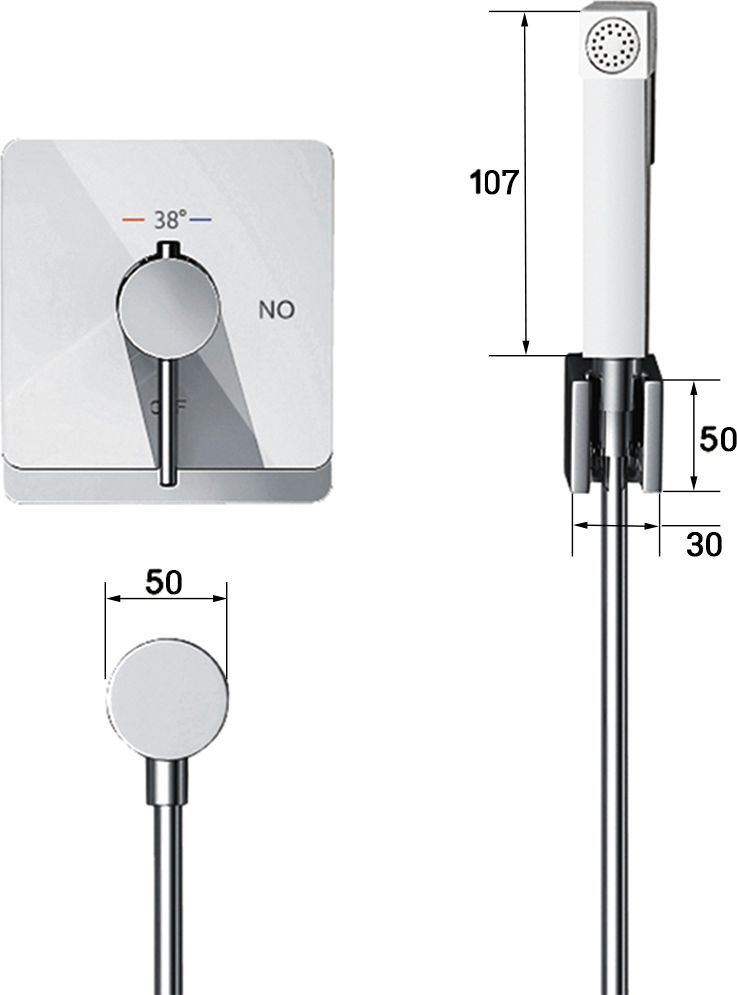 Гигиенический душ Rose, R105C