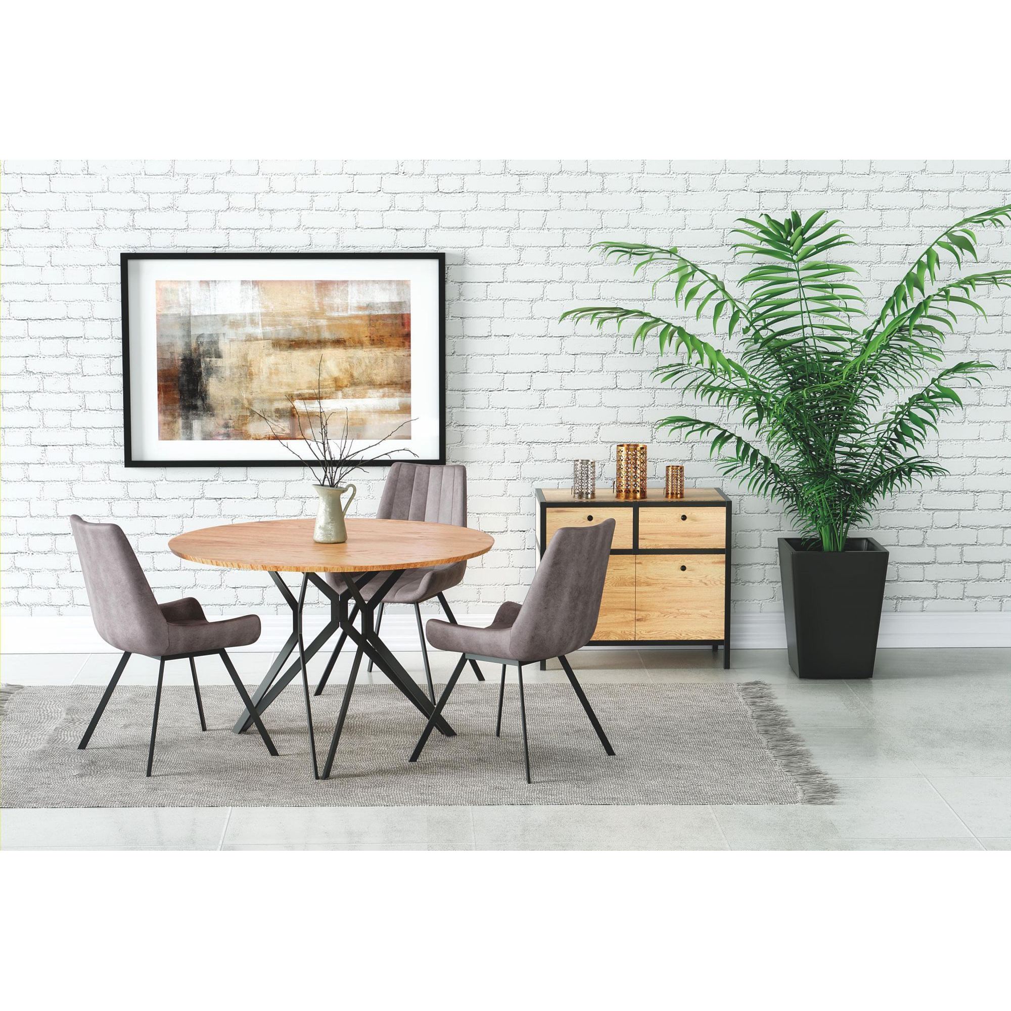 Стол обеденный Halmar Pixel 2 дуб золотой/черный, V-CH-PIXEL_2-ST