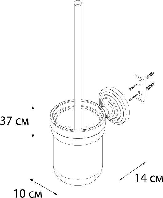 Ерш для туалета Fixsen Retro, FX-83813