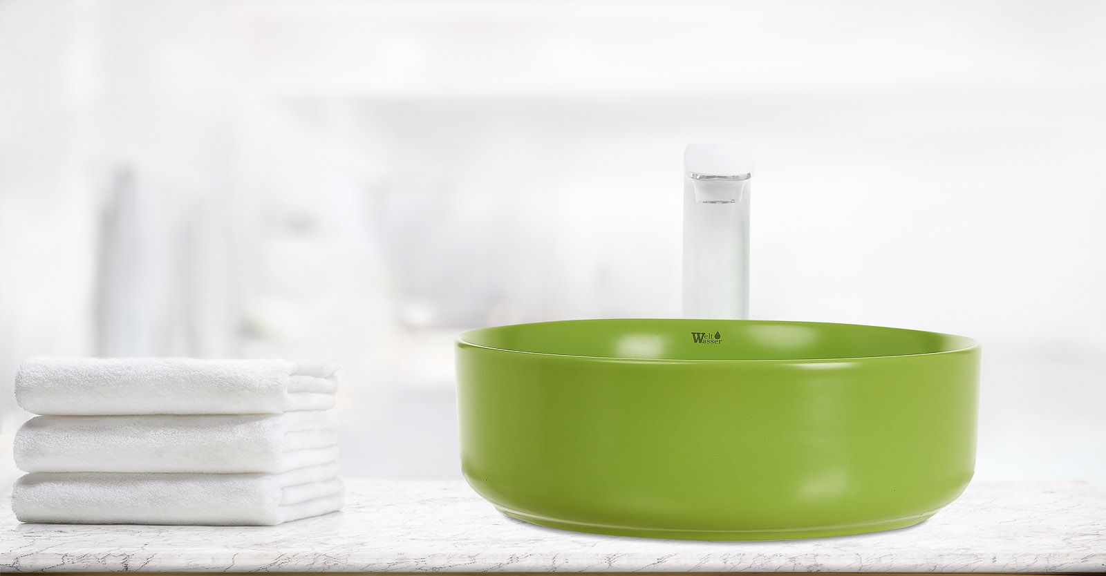 Раковина накладная WeltWasser ELBACH 3134 MGG 35.5x35.5