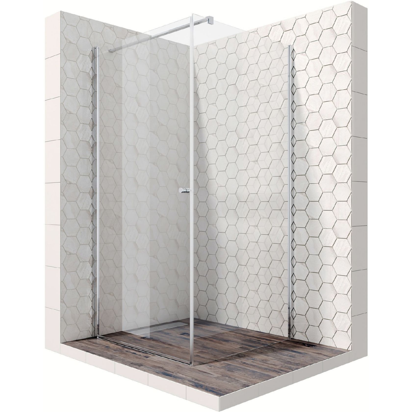 Квадратное душевое ограждение с распашной дверью Ambassador Nord