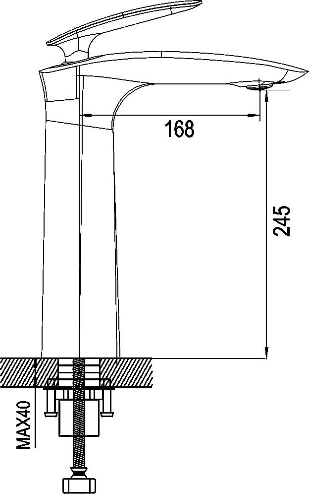 Высокий смеситель для раковины Rose, R1111