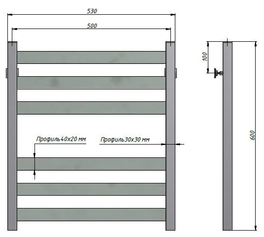 Полотенцесушитель Stinox Verona 50x80