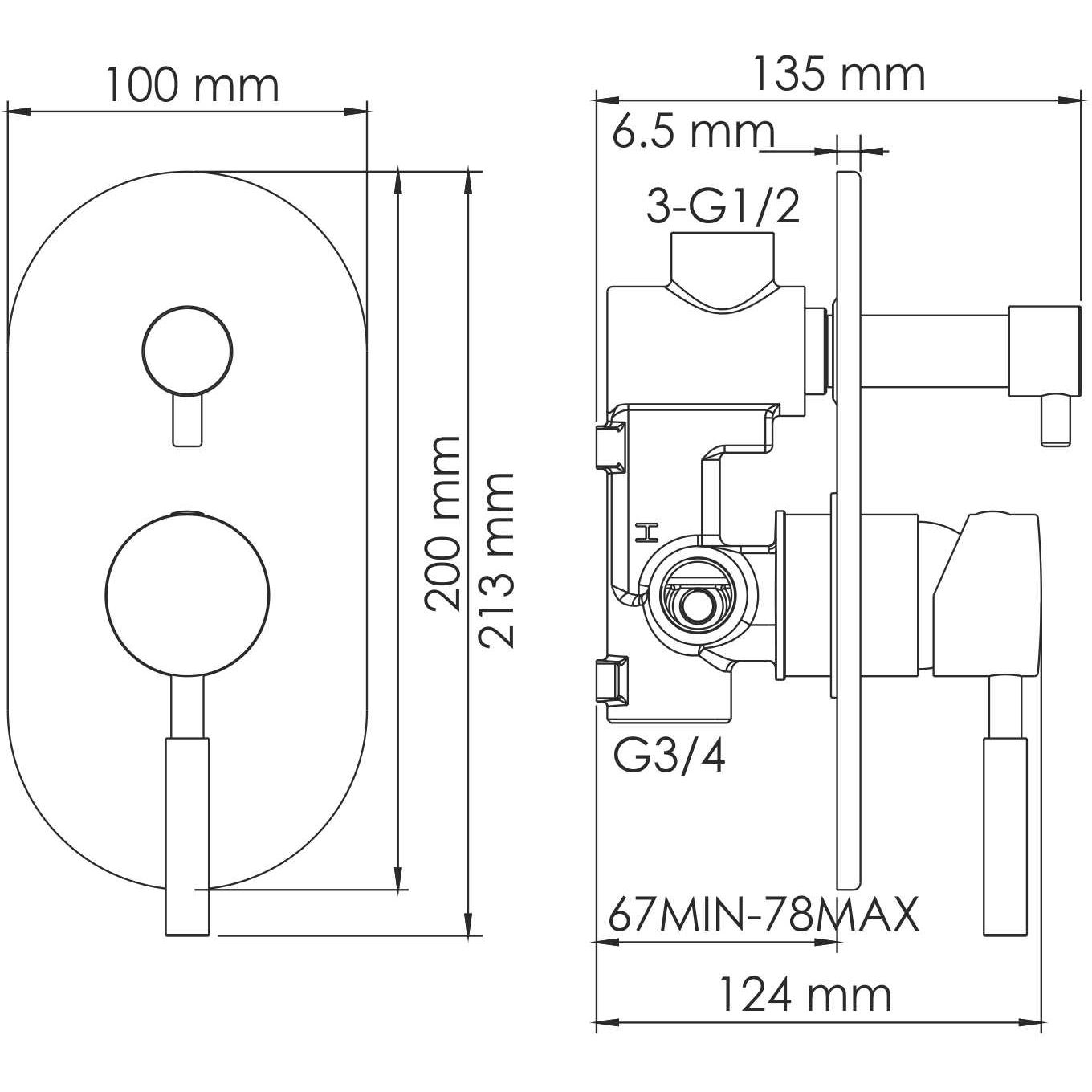 Смеситель для ванны и душа WasserKRAFT Main, 4141