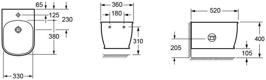 Подвесное биде Lavinia Boho Bell Pro, 33010050