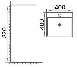 Раковина для ванной Ceramalux 41x41, P7004L