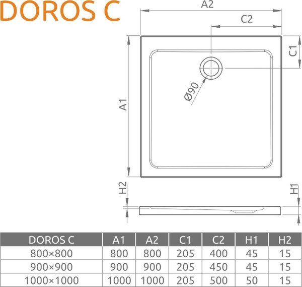 Душевой поддон Radaway Doros C