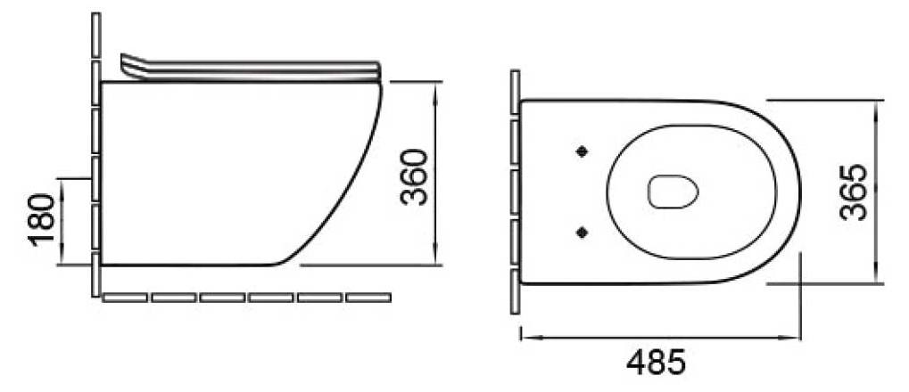 Унитаз подвесной безободковый Vincea Globo, VT1-14S
