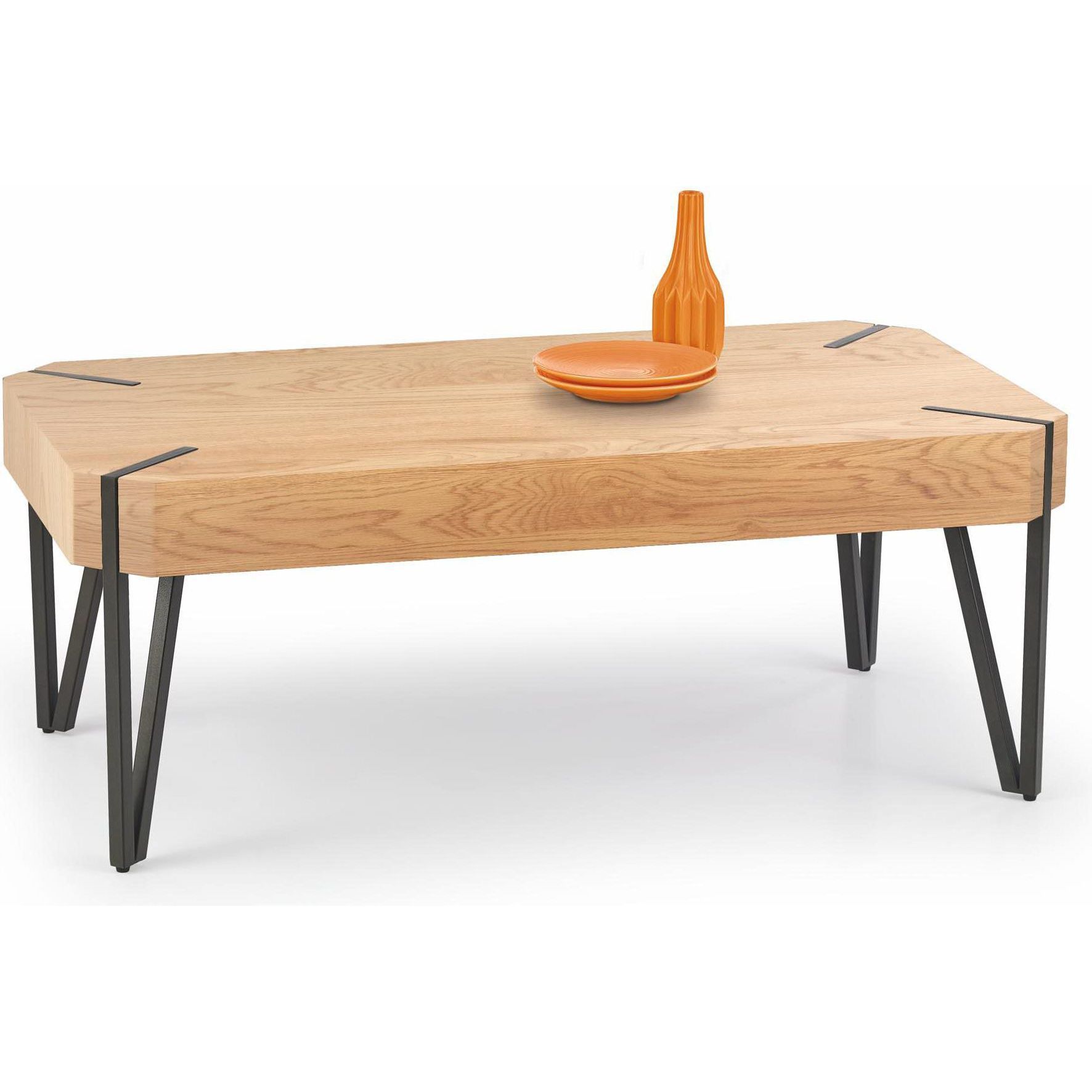 Стол журнальный Halmar Emily дуб золотой/черный, V-CH-EMILY-LAW-DAB_ZLOTY