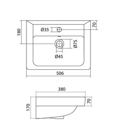 Умывальник Santek Тигода 50
