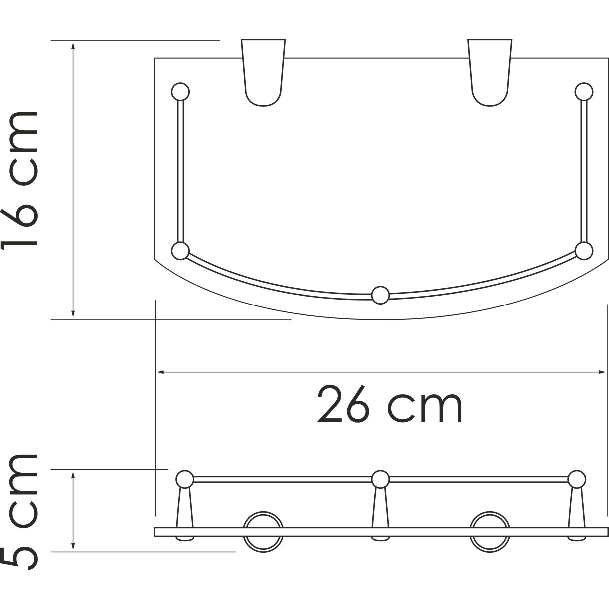Полка стеклянная WasserKRAFT, K-588