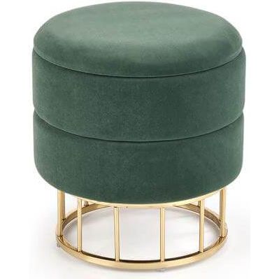 Пуф Halmar Minty темно-зеленый/золотой, V-CH-MINTY-PUFA-C.ZIELONY