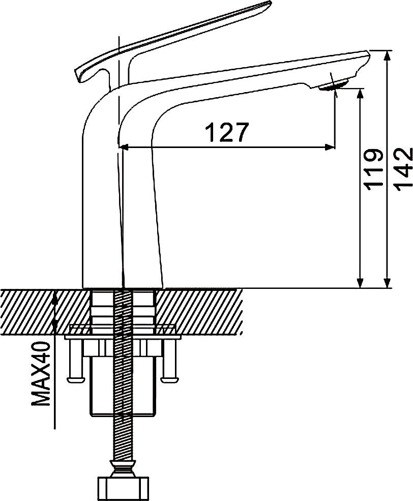 Смеситель для раковины Rose, R1301H