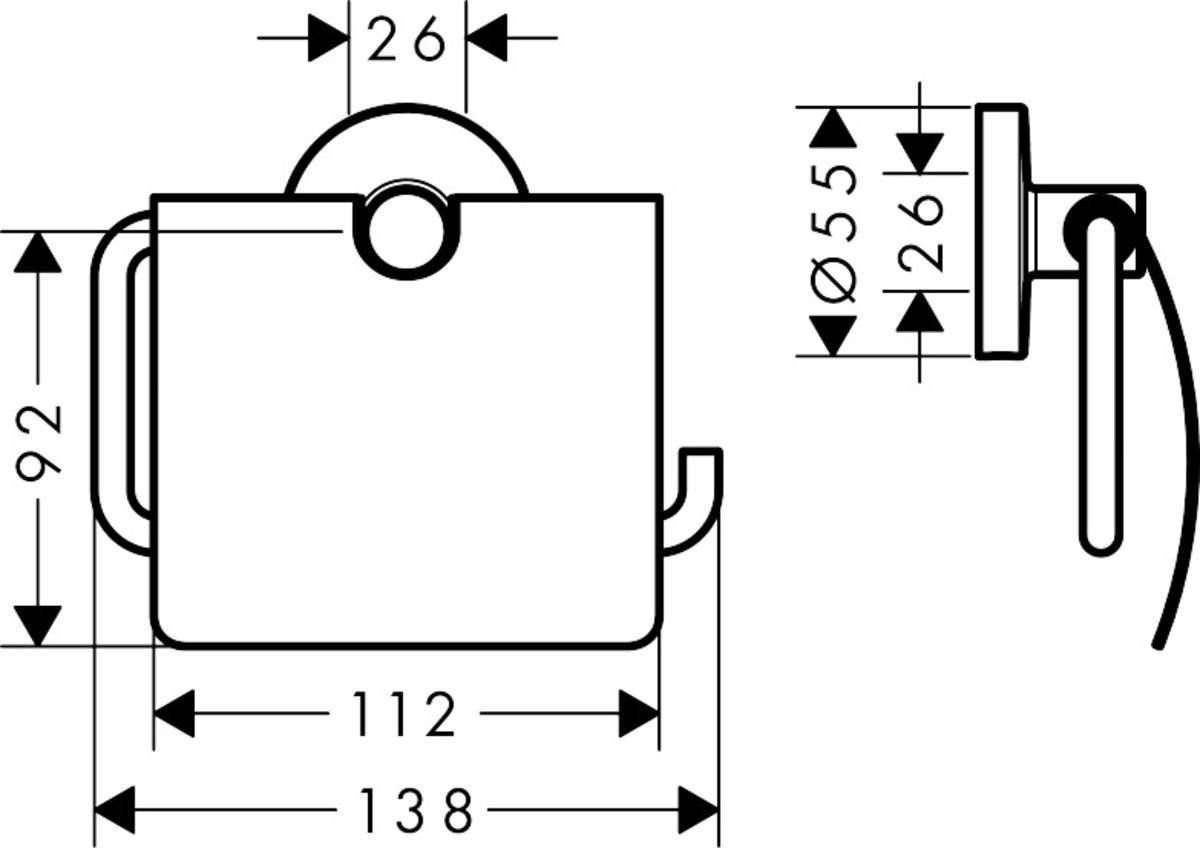 Держатель для туалетной бумаги Hansgrohe Logis Universal, 41723000