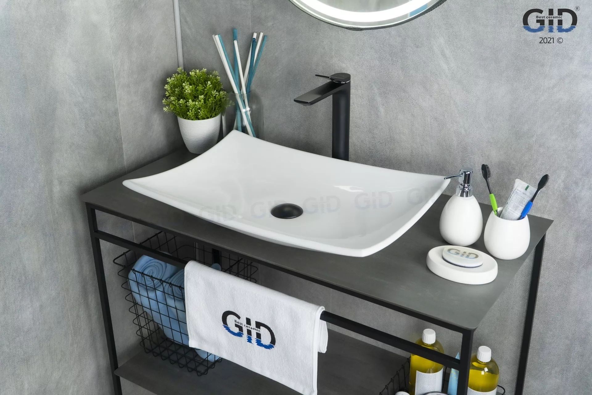 Умывальник Gid N9177 60x39, 51170