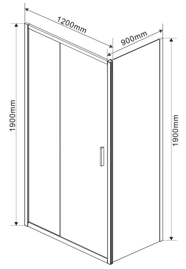 Душевой уголок Vincea Garda 120x90, VSR-1G9012CGB