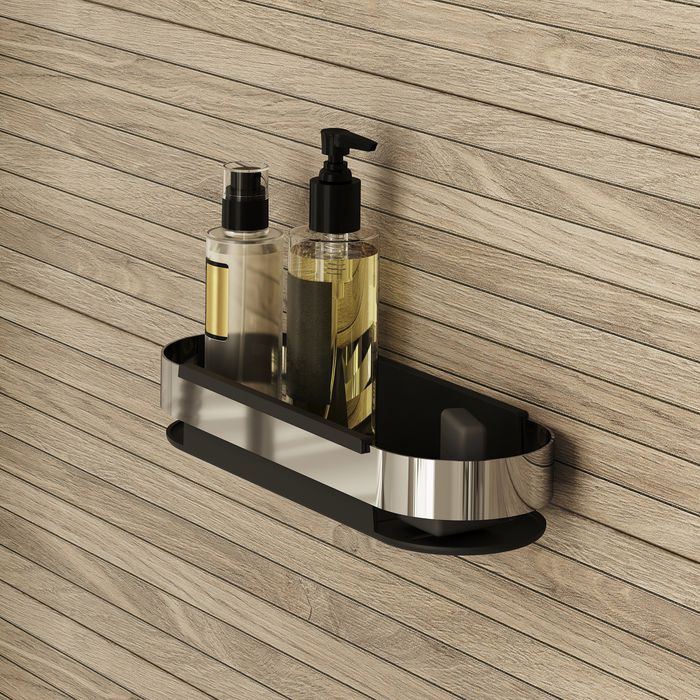 Полка, нержавеющая сталь, черная, Iddis, SHE12SBi44