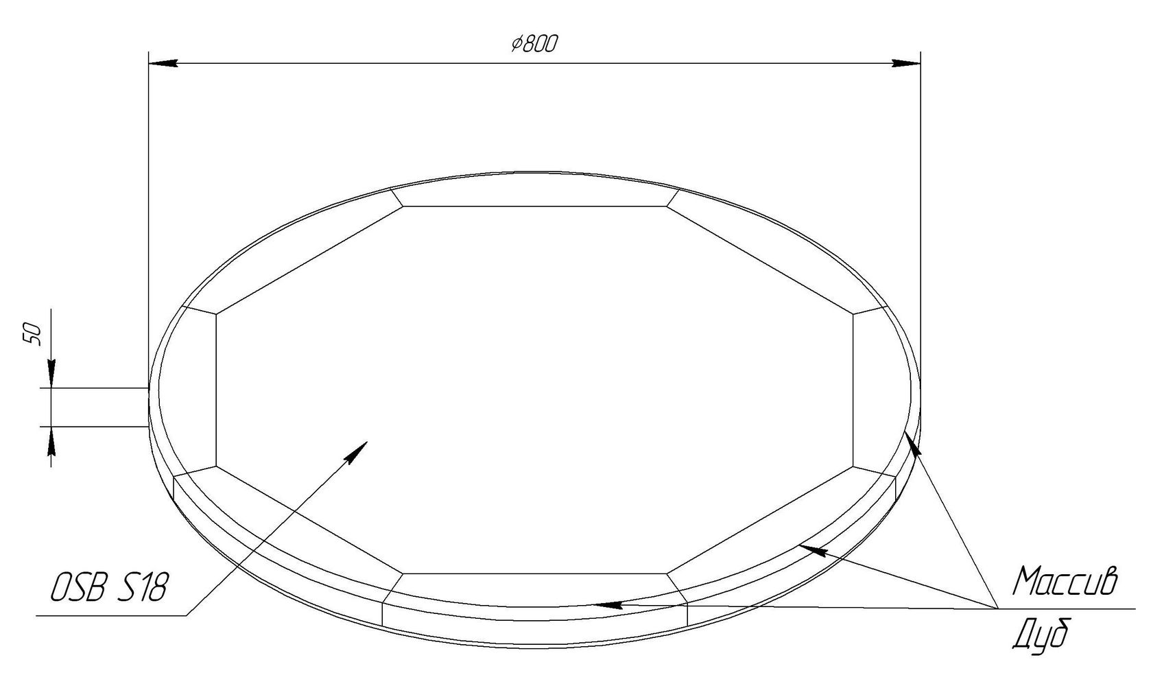 Столешница Sheffilton SHT-TT 80 коричневый брашированный, 946512