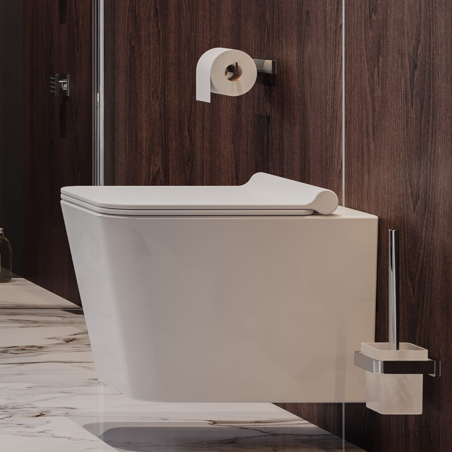 Ершик для унитаза Omnires Lugano, LU30620CR