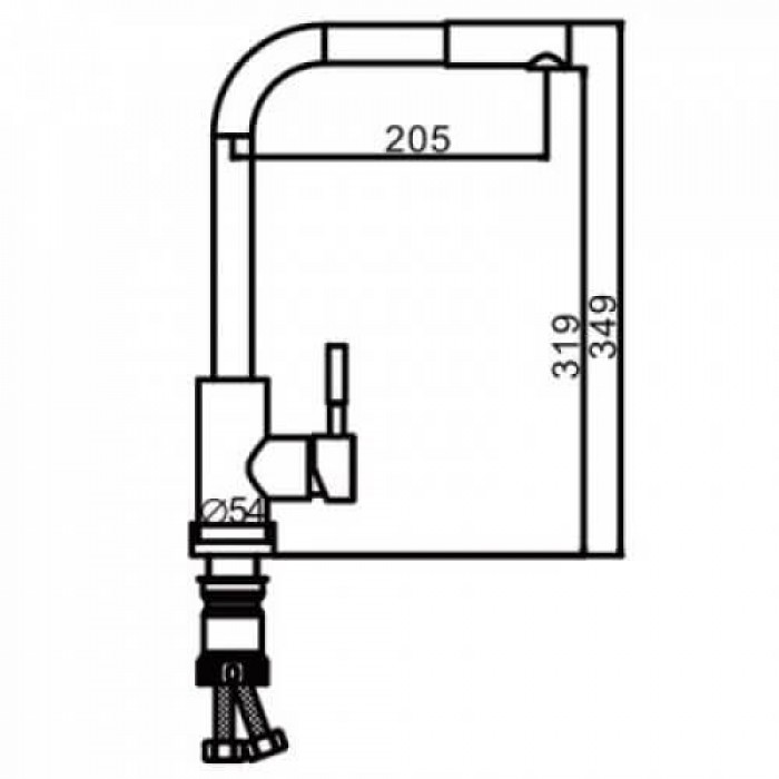 Смеситель для кухни с выдвижным изливом Frap F60899