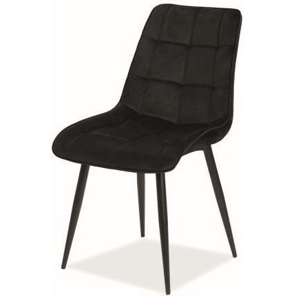Стул кухонный Signal Chic Velvet Bluvel 19 черный/черный, CHICVCC
