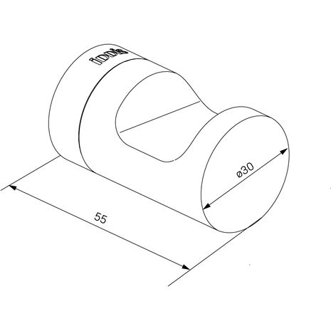 Крючок одинарный, сплав металлов,белый матовый, Iddis NOA, NOAWT10i41