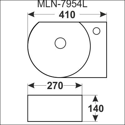 Раковина Melana MLN-7954L, 7954L-805