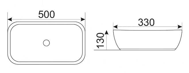 Раковина для ванной Ceramalux 51x36, 9447
