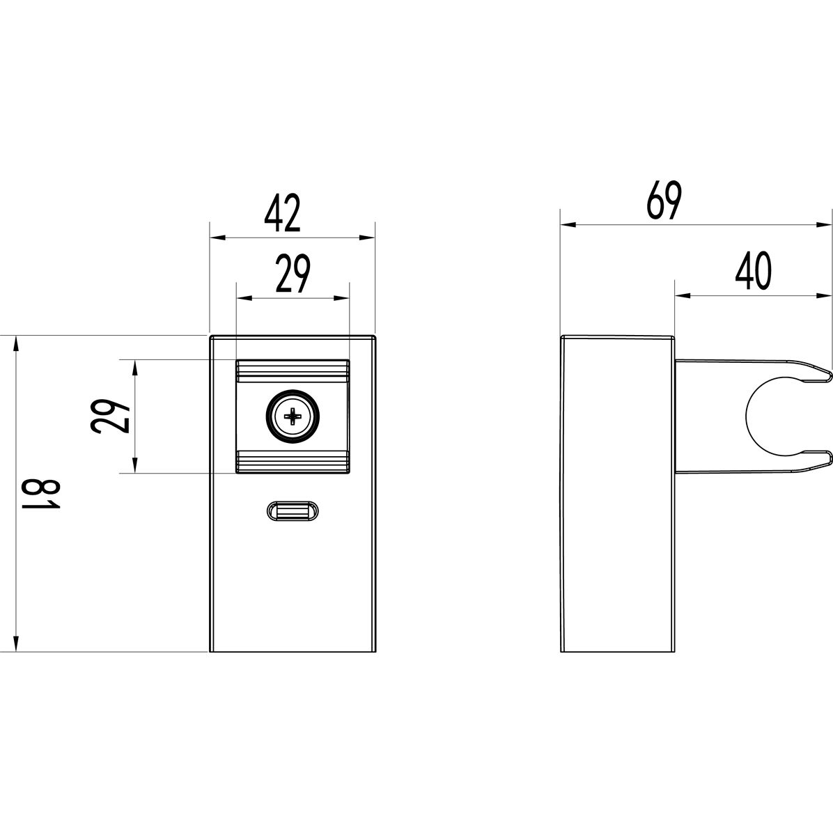 Крепление настенное квадратное поворотное для лейки Lemark Unit, LM8079C