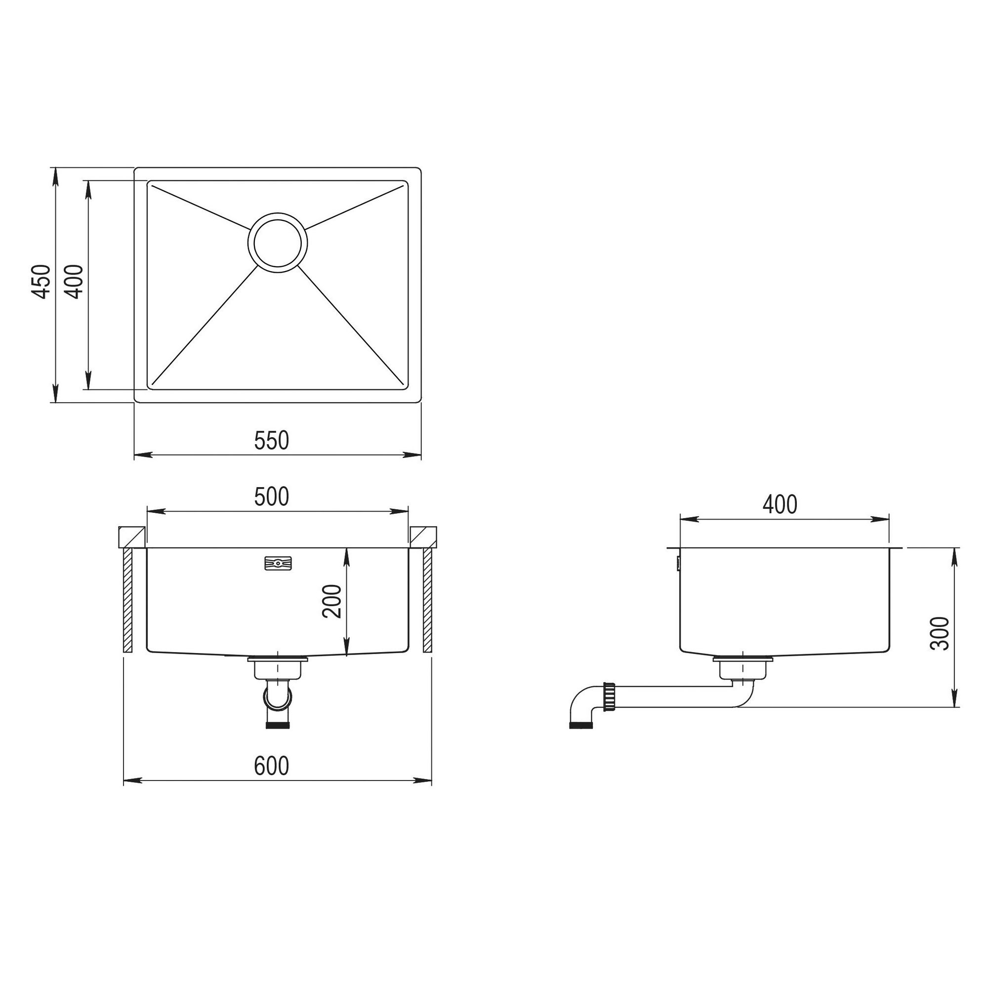 Мойка AquaSanita Steel DER 100 L-T graphite