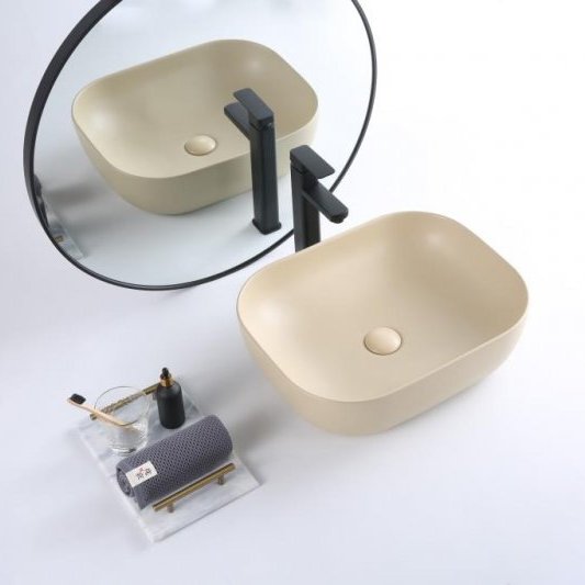 Раковина керамическая накладная Belbagno 50x40, BB1302-H316