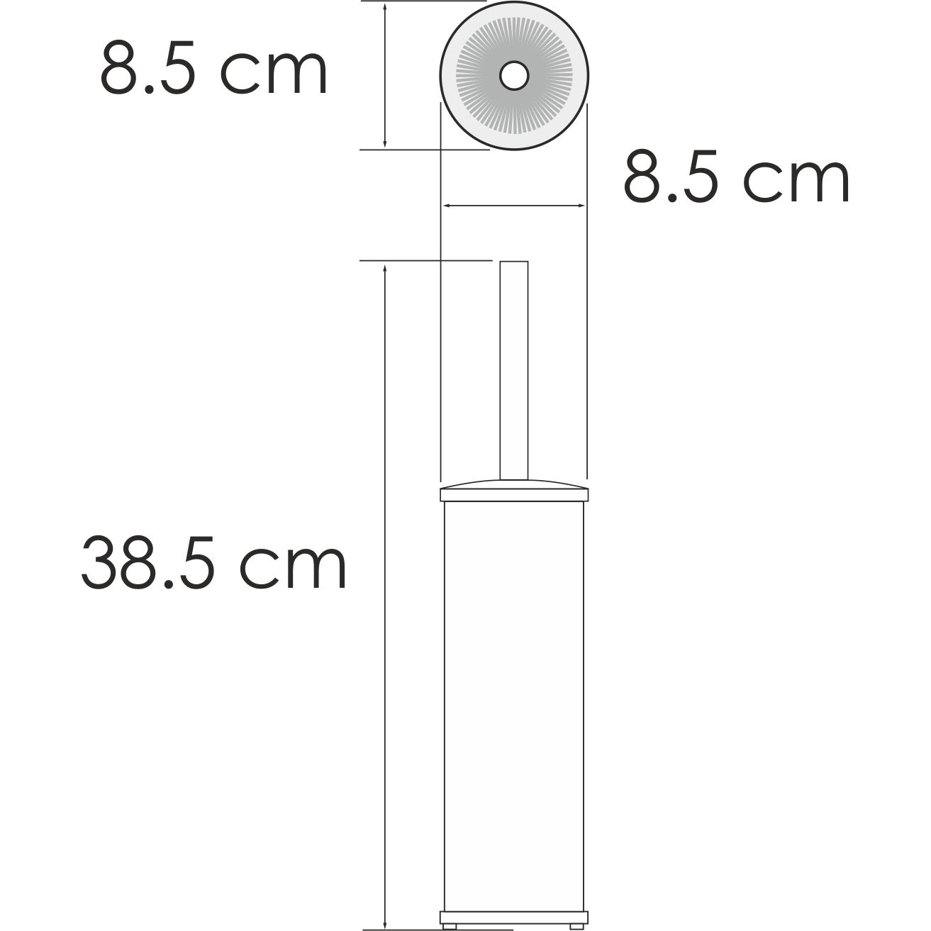 Щетка для унитаза напольная WasserKRAFT Kammel К-1027WHITE