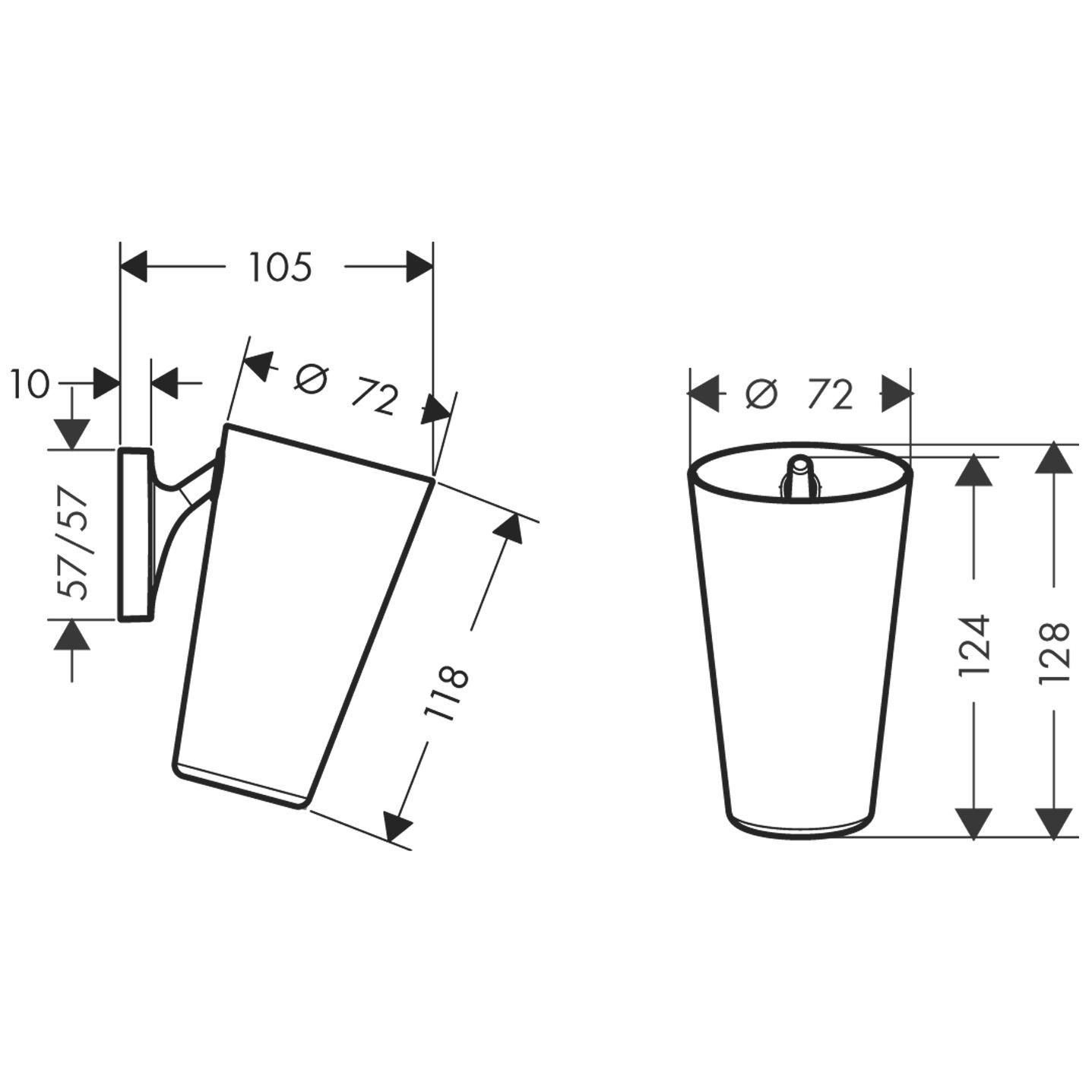 Стаканчик для зубных щеток Axor Starck Organic, 42734000