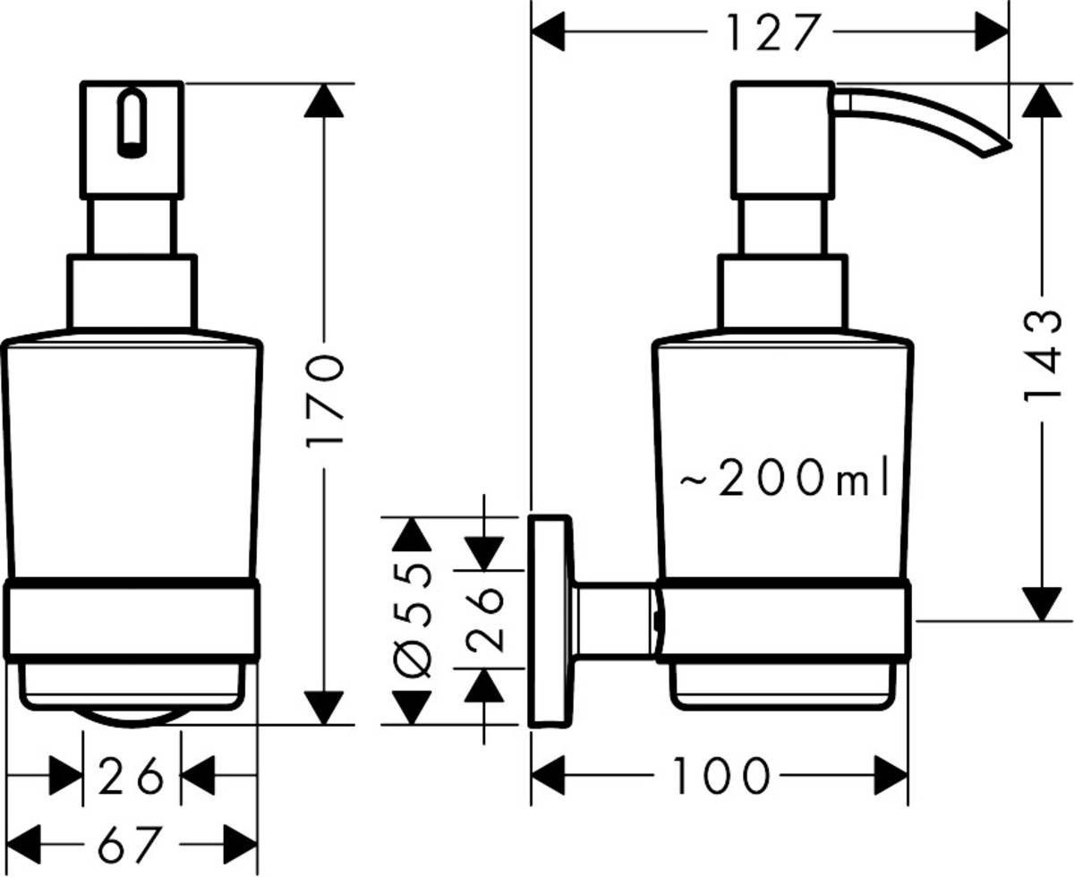 Дозатор жидкого мыла Hansgrohe Logis, 41714000