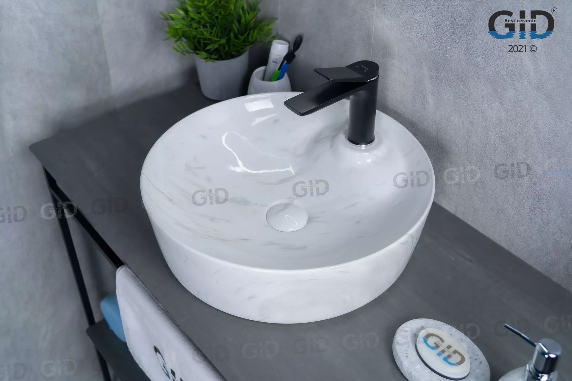 Умывальник Gid D1306H012 44x44, 53321