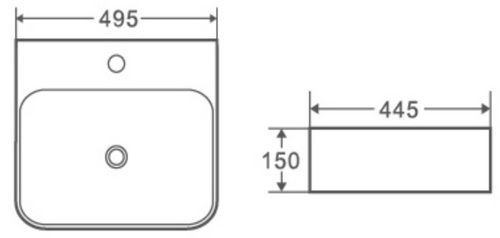 Раковина накладная WeltWasser ELBACH 2237 49.5x44.5