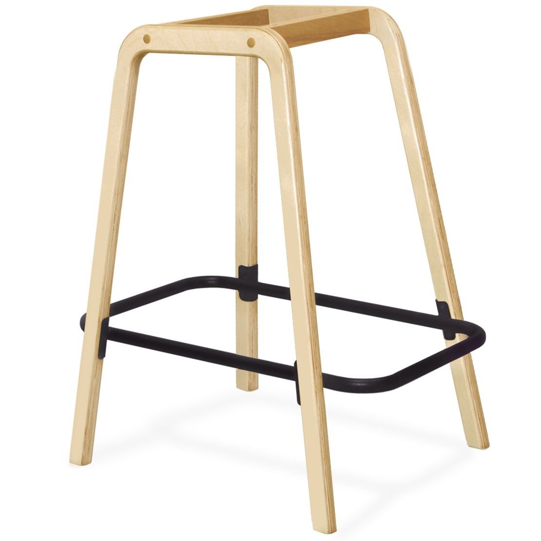 Каркас полубарного стула Sheffilton SHT-S94-1 прозрачный лак/черный муар, 186409