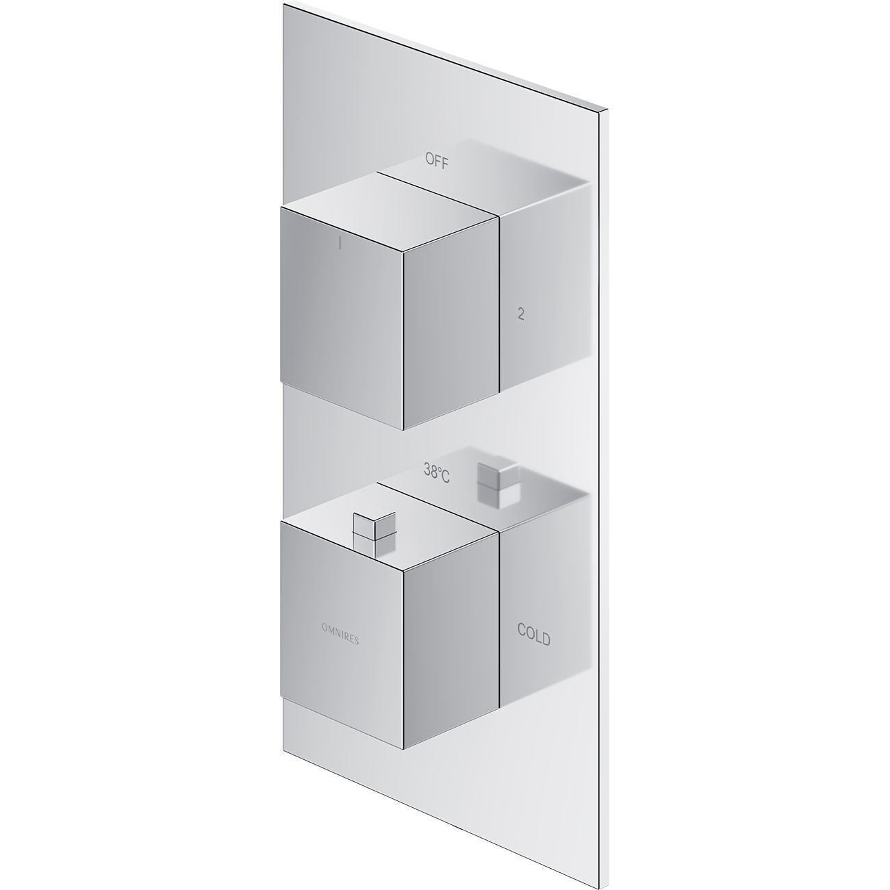 Термостатический смеситель для ванны встраиваемый, внешняя часть Omnires Fresh, FR7136ROCR