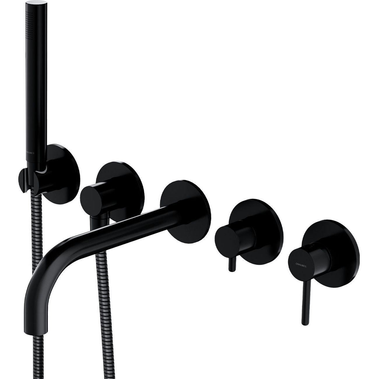 Смеситель для ванны скрытого монтажа на 5 отверстий Omnires Y, Y1237/1BL