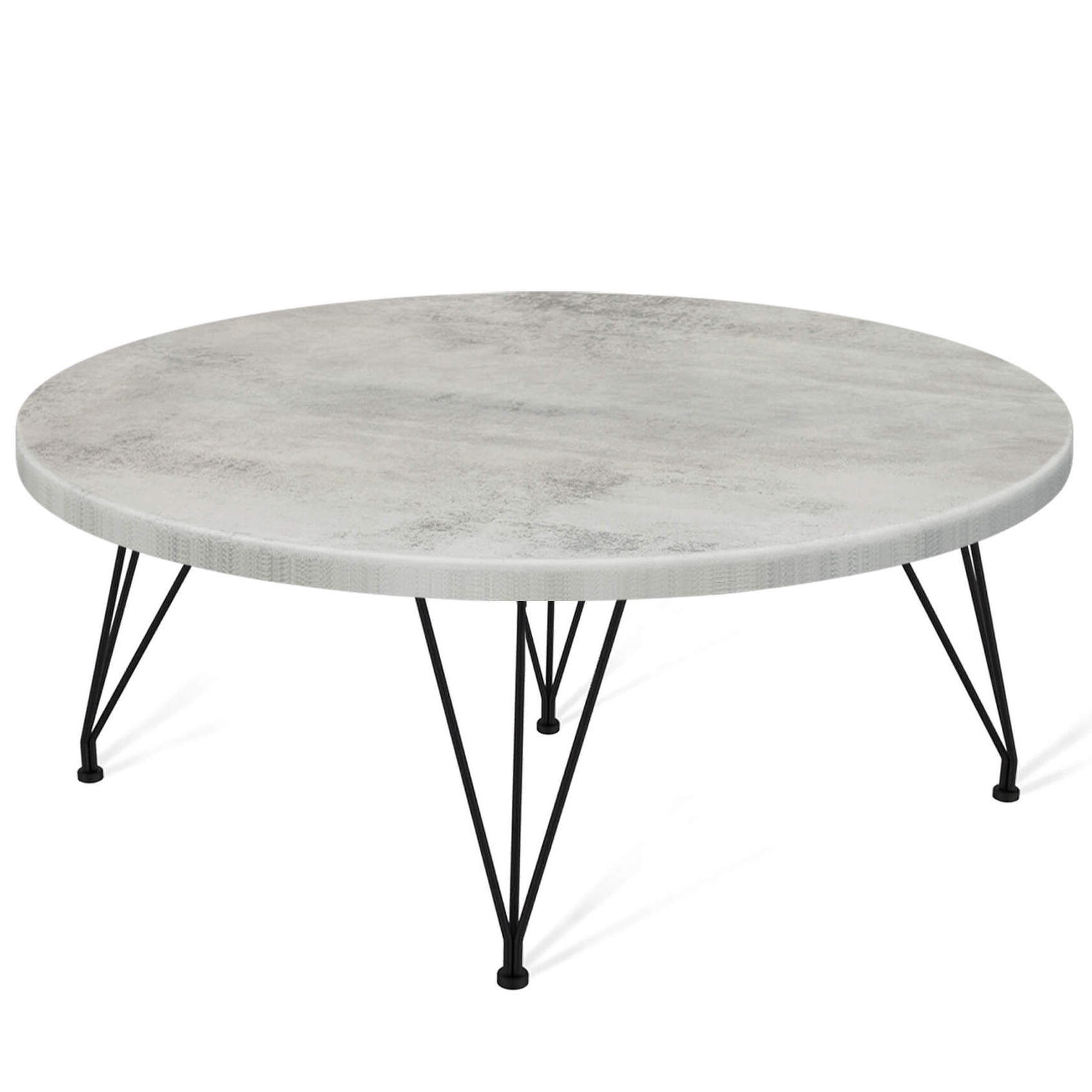 Столик журнальный Sheffilton SHT-TU29/H36/МДФ 80 бетон светлый/черный муар, 191168