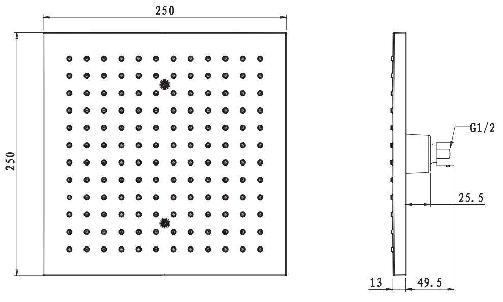 Верхний душ Omnires, WGR225CR