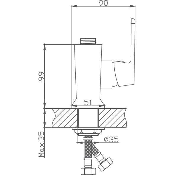 Однорычажный смеситель для кухни без излива Haiba HB73804