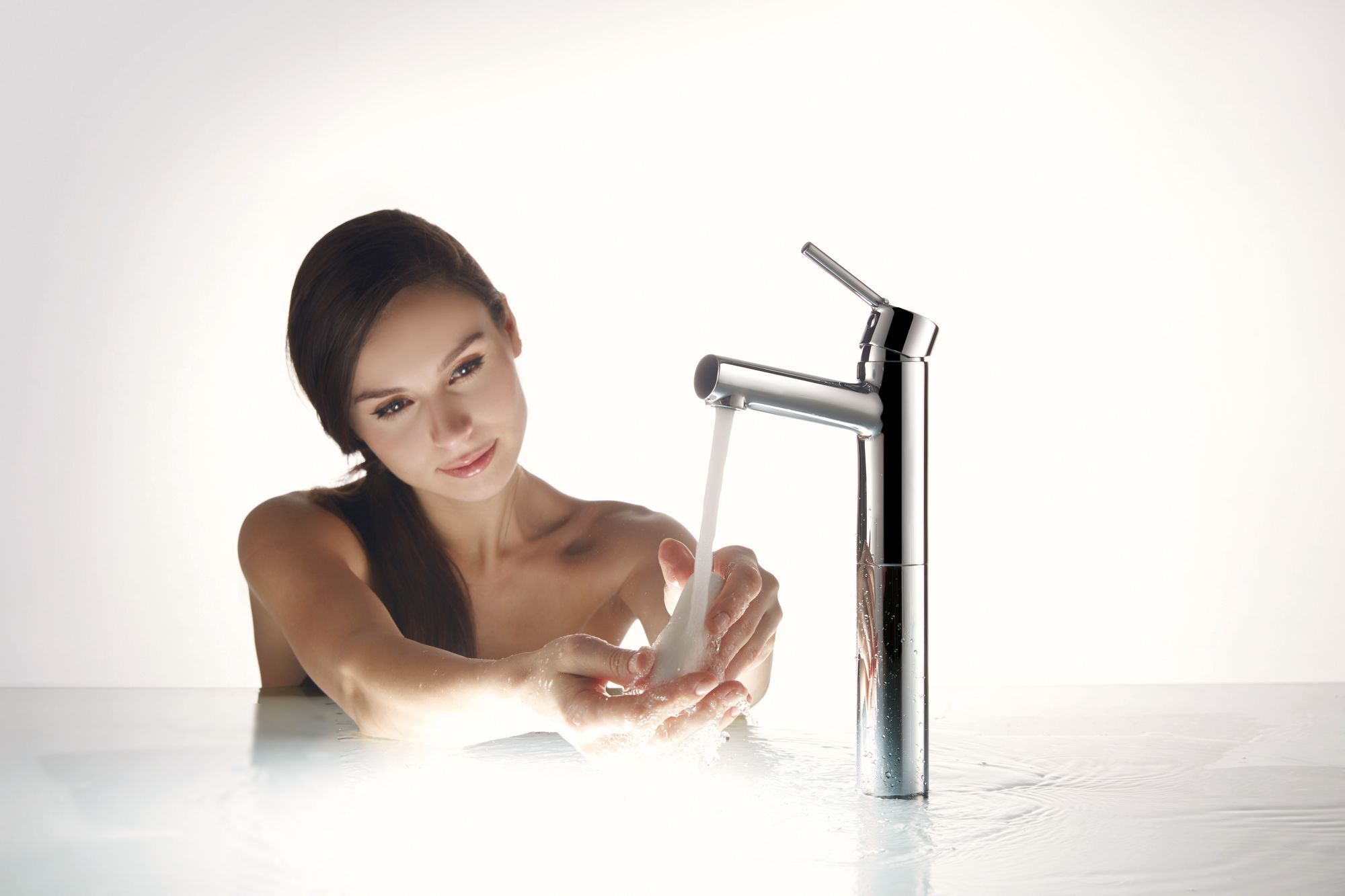 Смеситель для умывальника высокий Bravat Palace F1172217CP-A