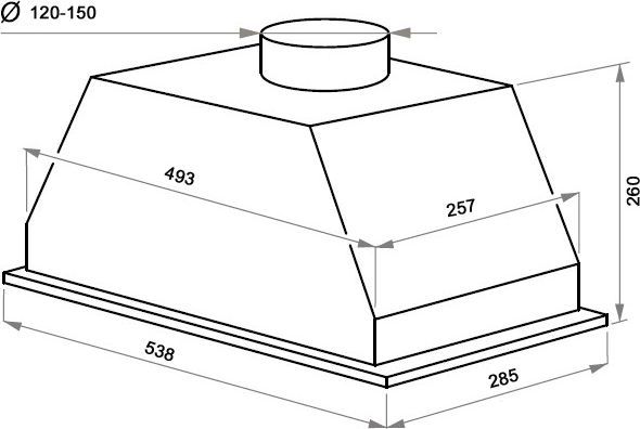 Кухонная вытяжка Maunfeld Urania 53 нержавеющая сталь