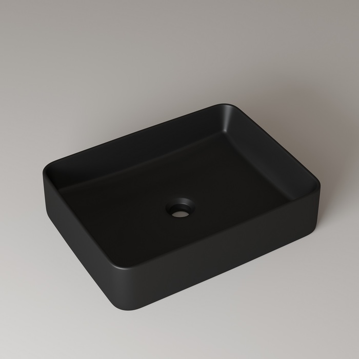 Умывальник накладной, черный матовый, Iddis Slide 47x36, SLIBM02i27
