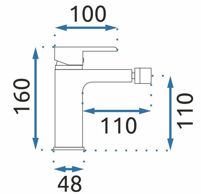 Смеситель для биде Rea Mason Black/Gold, REA-B9935