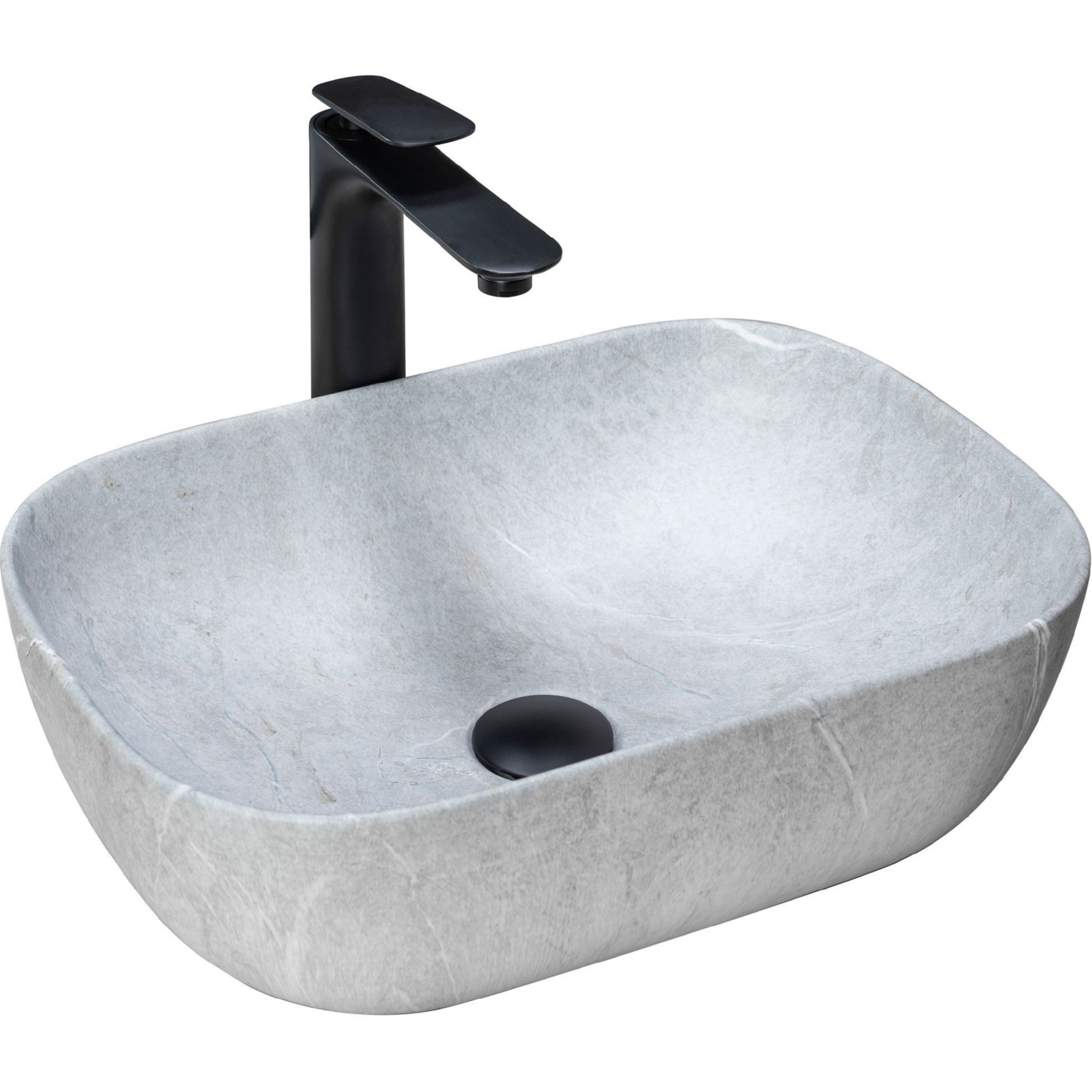 Умывальник Rea Livia Grey Matt 46.5x33.5, REA-U3801