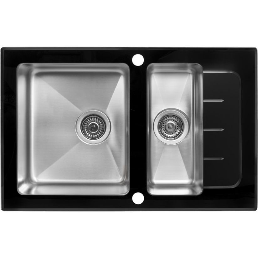 Мойка со стеклом ZorG GS 7850-2 black