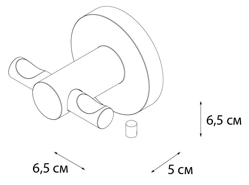 Крючок двойной Fixsen Hotel, FX-31005C