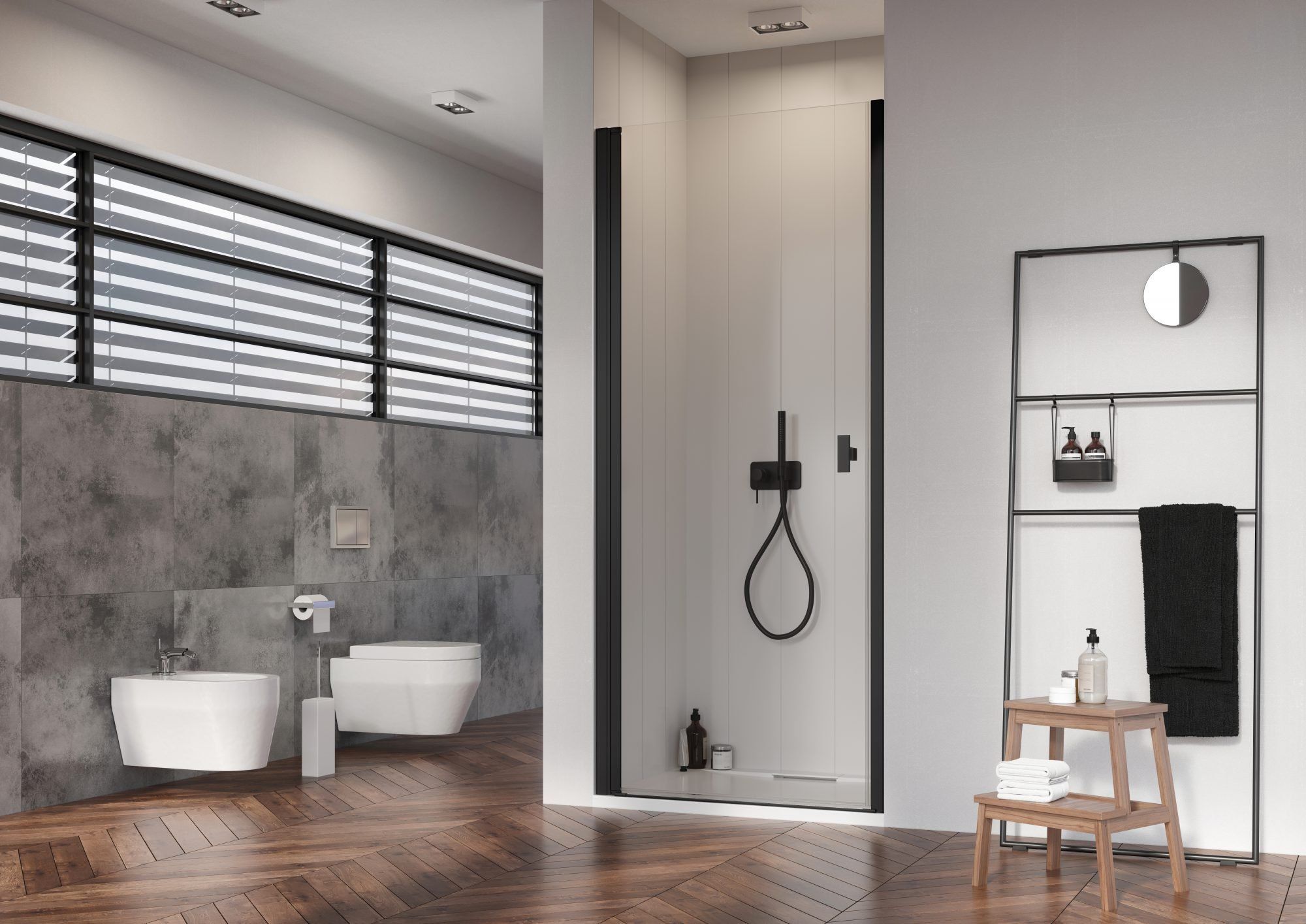 Двери в нишу Radaway Nes Black DWJ I